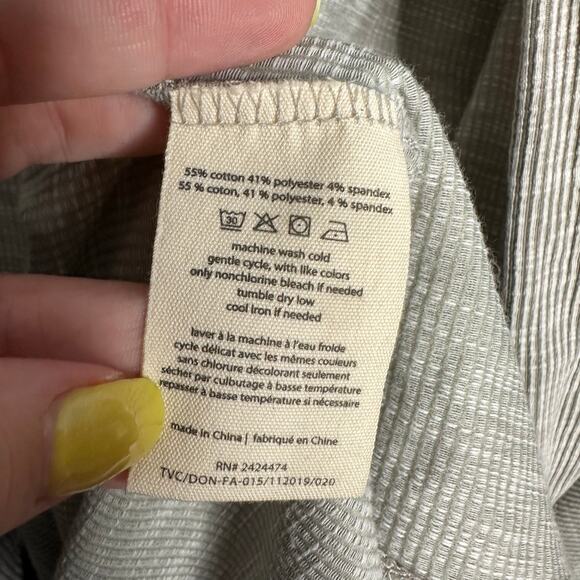 DONNI‎ Women's Gray Textured Sand Wash Cotton Blend Open Fron Cardigan OSFA NWT - Picture 6 of 7